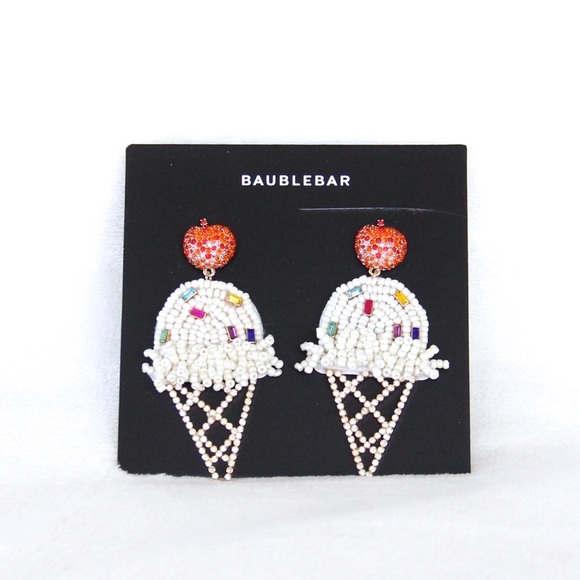BaubleBar Vanilla Ice Cream Cone Earrings - Picture 5 of 6